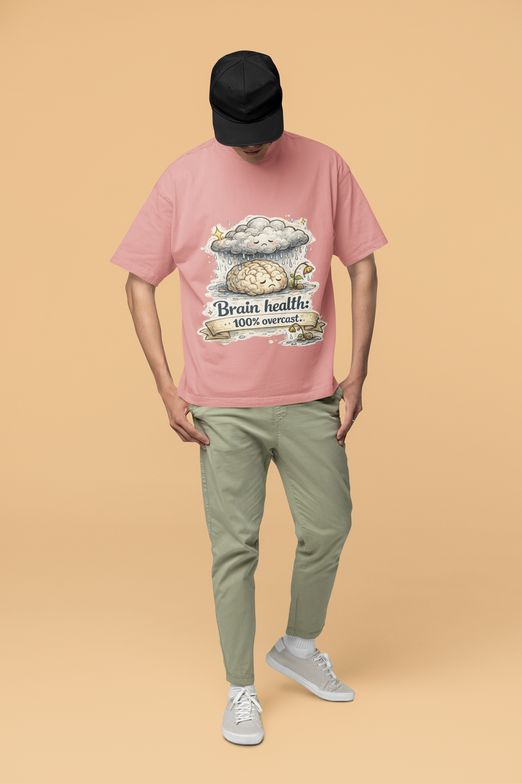 Snuggle Spot Brain Health Mixed Shade Unisex Terry Oversized T-Shirt