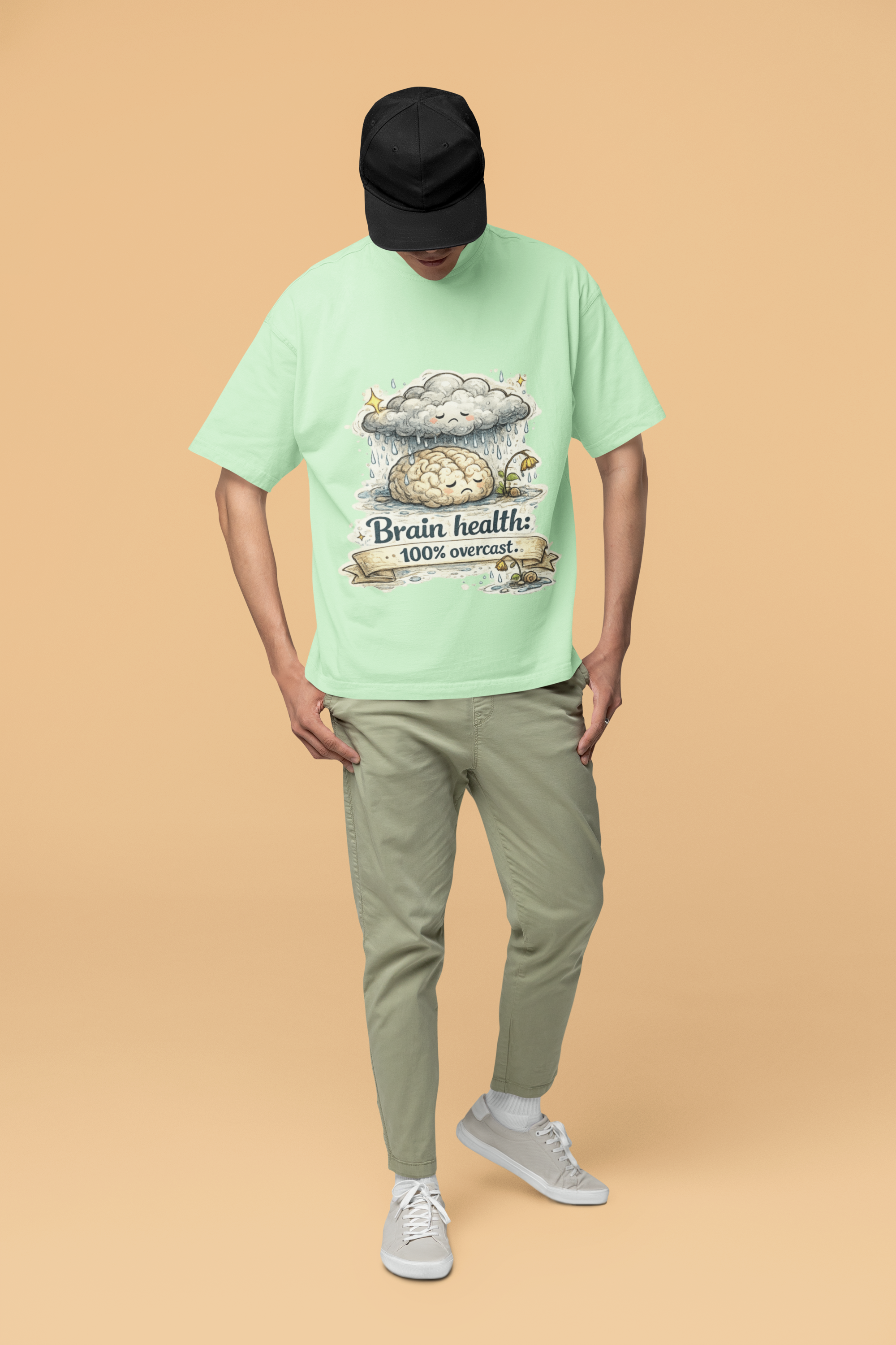 Snuggle Spot Brain Health Mixed Shade Unisex Terry Oversized T-Shirt