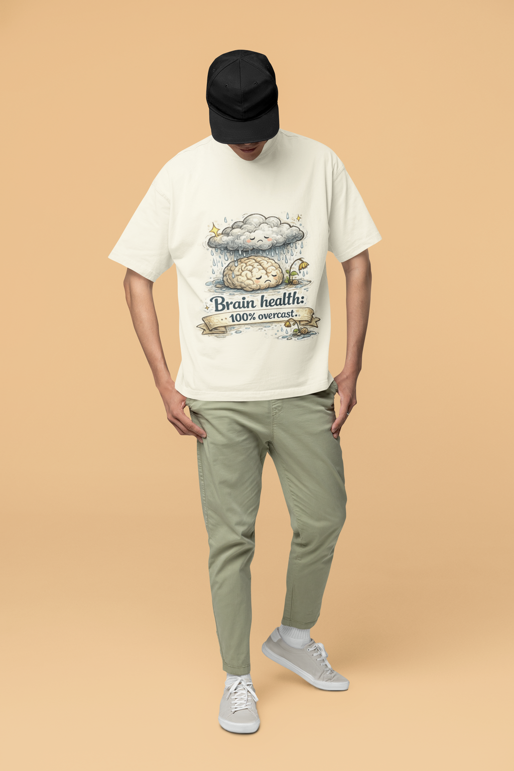 Snuggle Spot Brain Health Mixed Shade Unisex Terry Oversized T-Shirt