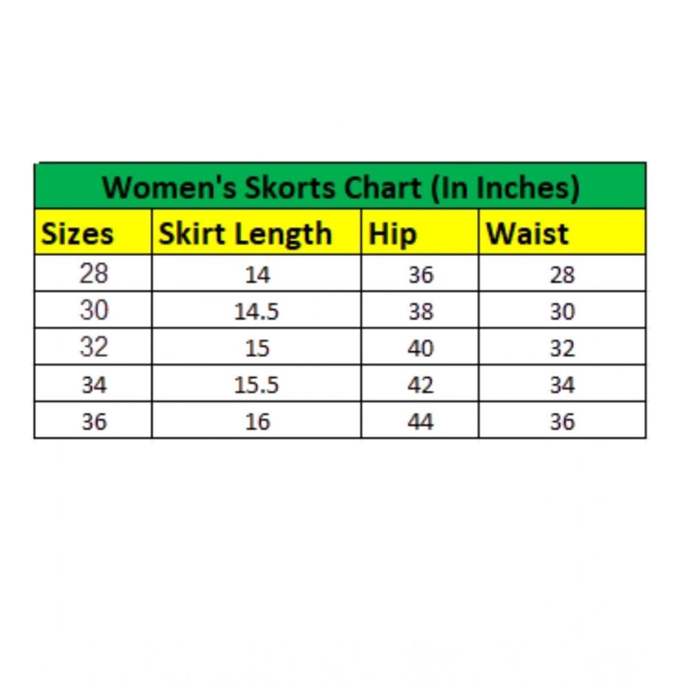 Snuggle Spot Women's Denim Lycra Solid Zip Closure Skorts (Blue)