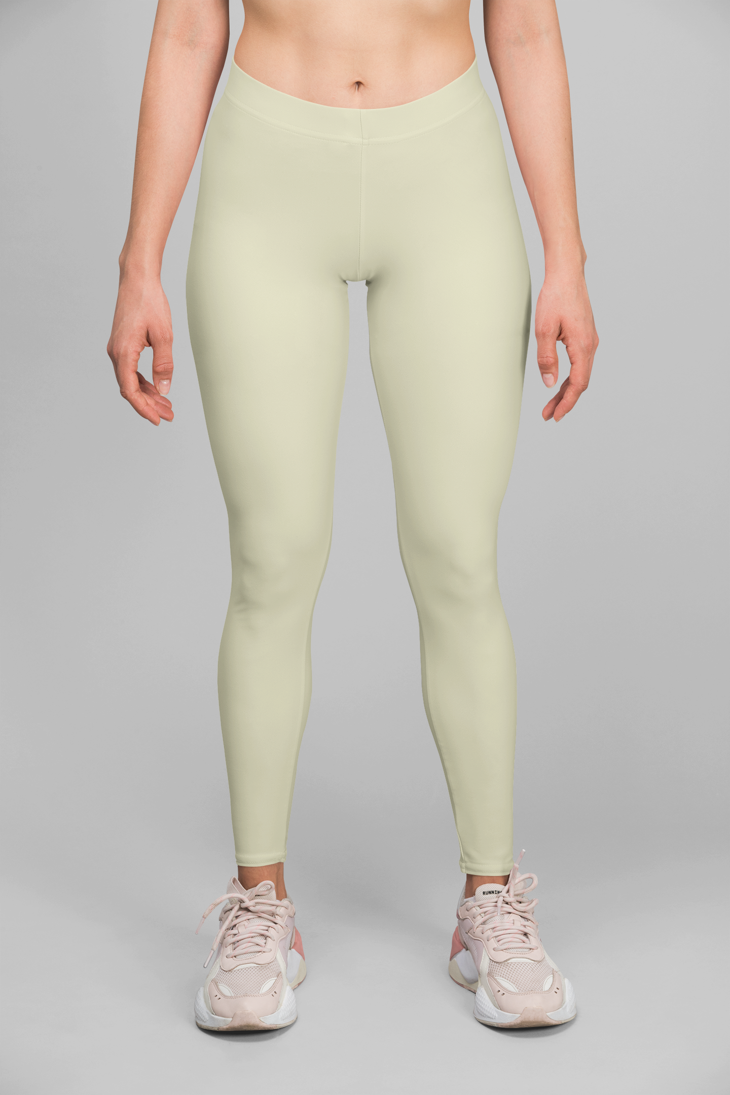 Light Grey Women's All Over Print Gym Leggings